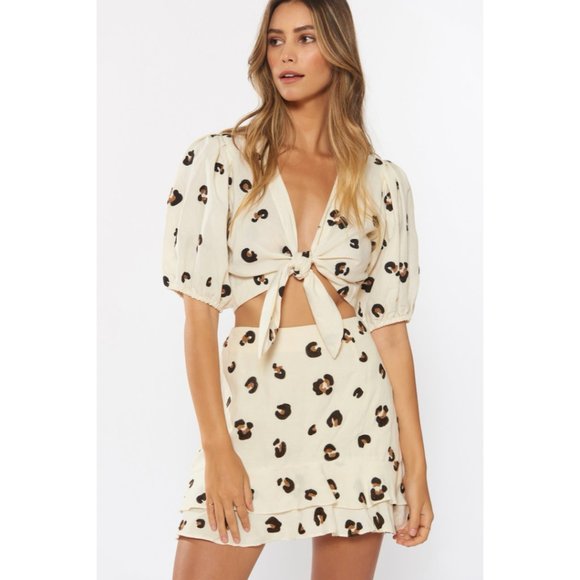 NEW Red Carter Leopard Set Paola Becky Top Skirt - Picture 12 of 12